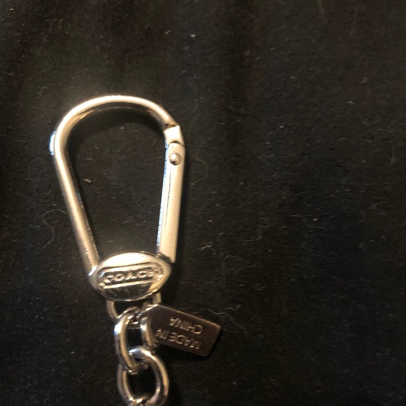 Coach Navy Heart Keychain - Picture 2 of 3